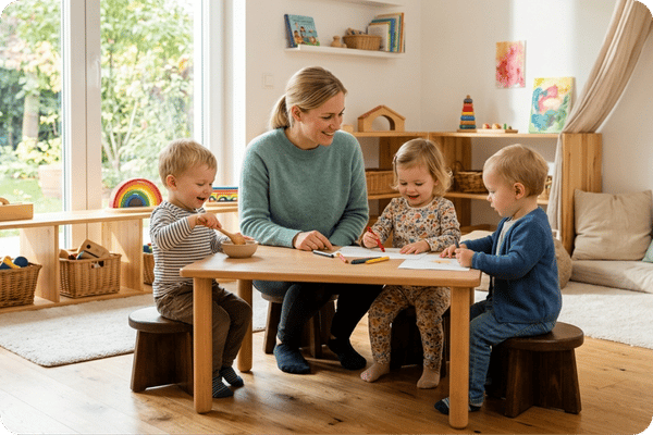 Stuhl für Erzieherinnen rückenschonend
