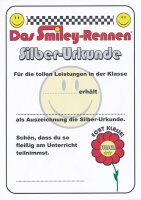 Motivationstafel Das Smiley-Rennen