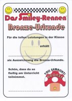 Motivationstafel Das Smiley-Rennen