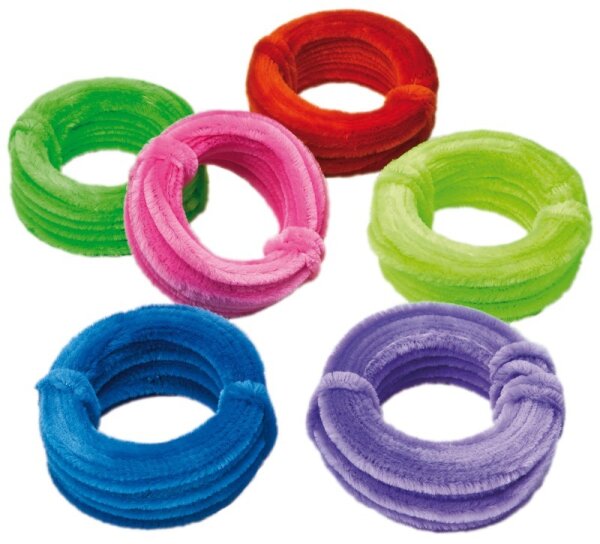 Biegepl&uuml;sch neon 6er Set, 9 mm x 12,5 m