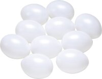 Kunststoff-Eier wei&szlig; 50er Set