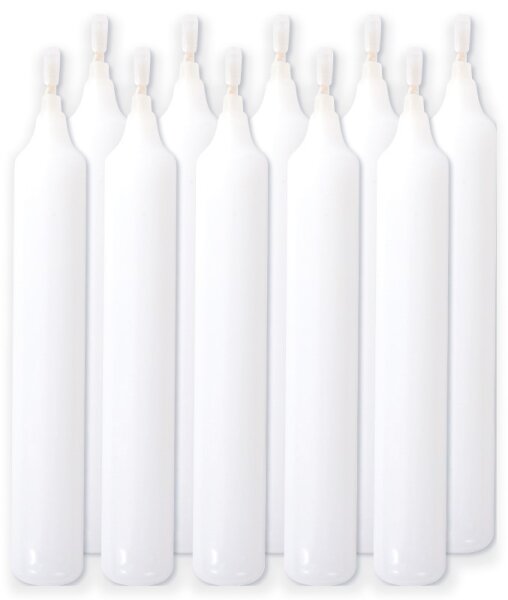 Kerzen wei&szlig; 10er Set