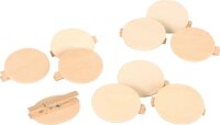 Holz-Buttons blanko zum Anstecken 10 St&uuml;ck