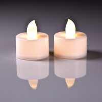 Teelichter LED hellgelb mit Batterien 2er Set