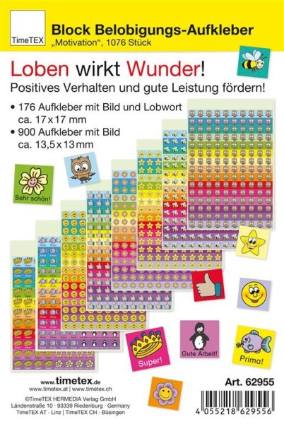 Belobigungsaufkleber 1076 St&uuml;ck