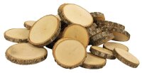 Naturholzscheiben rund gro&szlig;, 1 kg