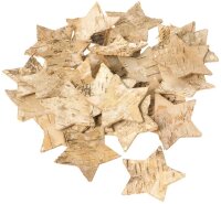 Naturholzscheiben Rinde Stern, 30er