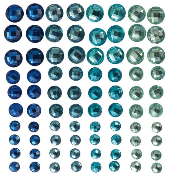 Selbstklebende Schmucksteine blau