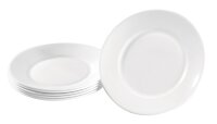 Teller Hartglas klein 6 St&uuml;ck