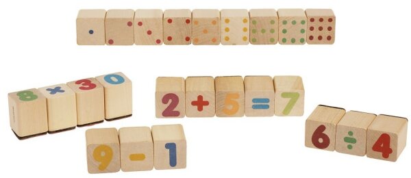 Holzstempel Mathe