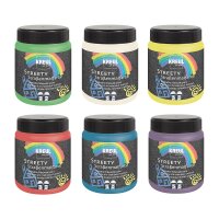 Strassenmalfarbe 6er Set 200 ml