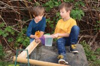 Bambus Rinnen 4er Set