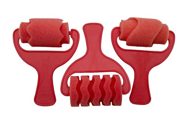 Musterroller 3er Set rot