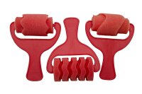 Musterroller 3er Set rot