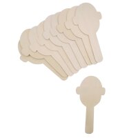 Gesichter Holzbastelst&auml;bchen 10er Set