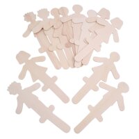 Menschen Holzbastelst&auml;bchen 12er Set