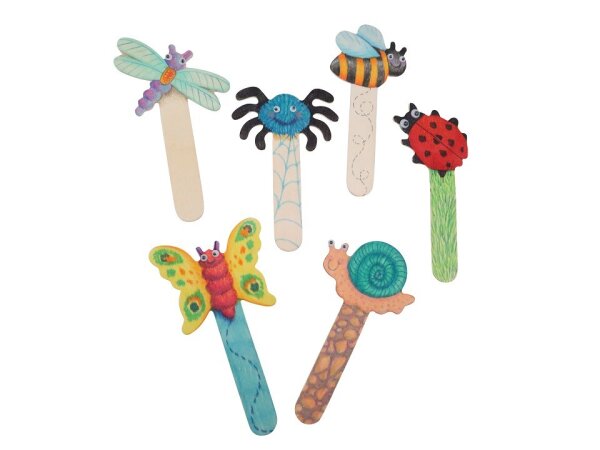 Insekten Holzbastelst&auml;bchen 6er Set