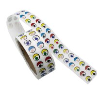 Bunte Augensticker auf der Rolle 2000er Set