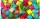 Quadrate aus Kokosnussschalen bunt 150g