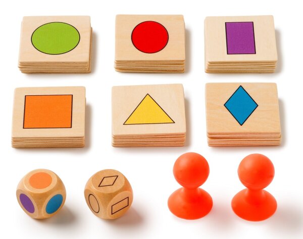 Lernspiel Form & Farbe Stick the shape