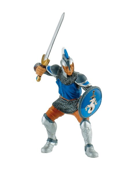 Schwertk&auml;mpfer blau Spielfigur