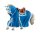 Turnierpferd blau Spielfigur