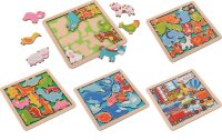 Holzpuzzles 5er Set