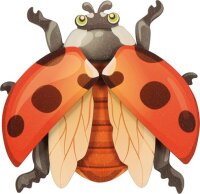 Magnetpuzzle Insekten Marienk&auml;fer