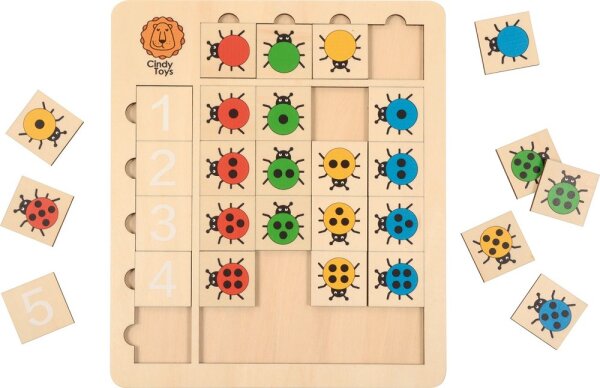 Marienk&auml;fer Zahlenpuzzle