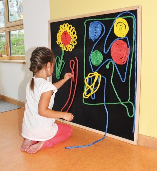 Klettboard 70 x 70 cm, mit 12 Schn&uuml;ren