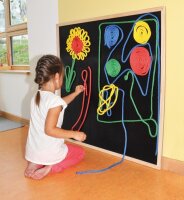 Klettboard 70 x 70 cm, mit 12 Schn&uuml;ren