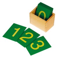 Montessori Kasten f&uuml;r Sandpapier Ziffern