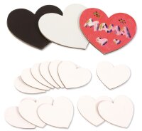 Magnet Leinwandherzen klein 12er Set