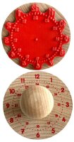 Holzstempel Uhr mit Kissen