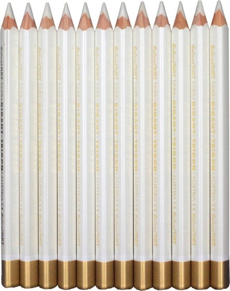 belcolART Farb Gigant Trigon 12 Stifte weiss