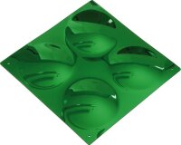 Farbige gew&ouml;lbte Spiegel 33x33 cm 4er Set