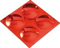 Farbige gew&ouml;lbte Spiegel 33x33 cm 4er Set
