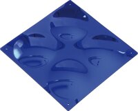 Farbige gew&ouml;lbte Spiegel 33x33 cm 4er Set