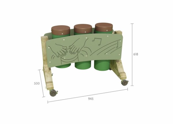 Mobile Trommeln - Congas auf der Wiese