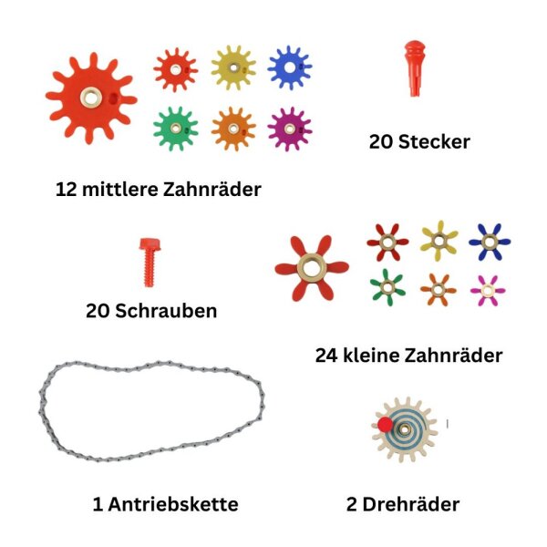 STEM Zubeh&ouml;r Zahnr&auml;der und Ketten 79-tlg