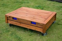 Outdoor Sandkasten-Matschtisch auf Rollen