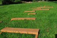 Outdoor Balancierbalken in der Wiese
