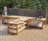 Outdoor Gruppen-Arbeitstisch T-Form