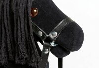 Steckenpferd schwarz Detail Gesicht