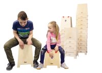 Cajon stapelbar, 2 Gr&ouml;&szlig;en  mit Kindern