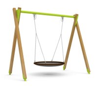 Nestschaukel mit Holzpfosten