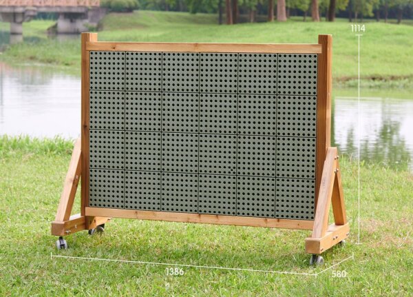 STEM Wandtafel f&uuml;r den Au&szlig;enbereich freistehend