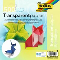Faltbl&auml;tter transparent 20x20 cm, 500er