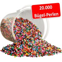 B&uuml;gelperlen, 20.000 Stck., bunt