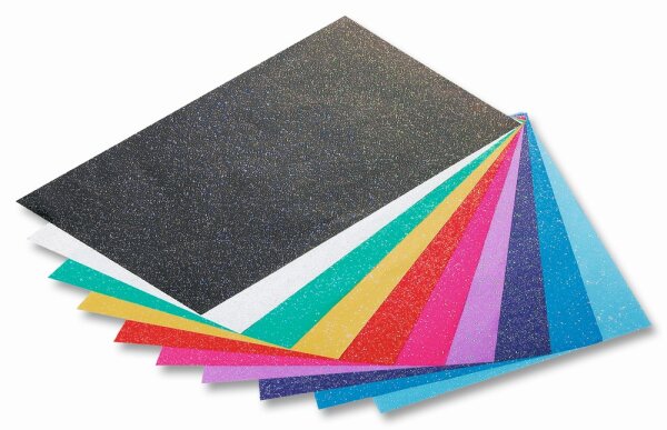 Glitterpapier 10 B&ouml;gen